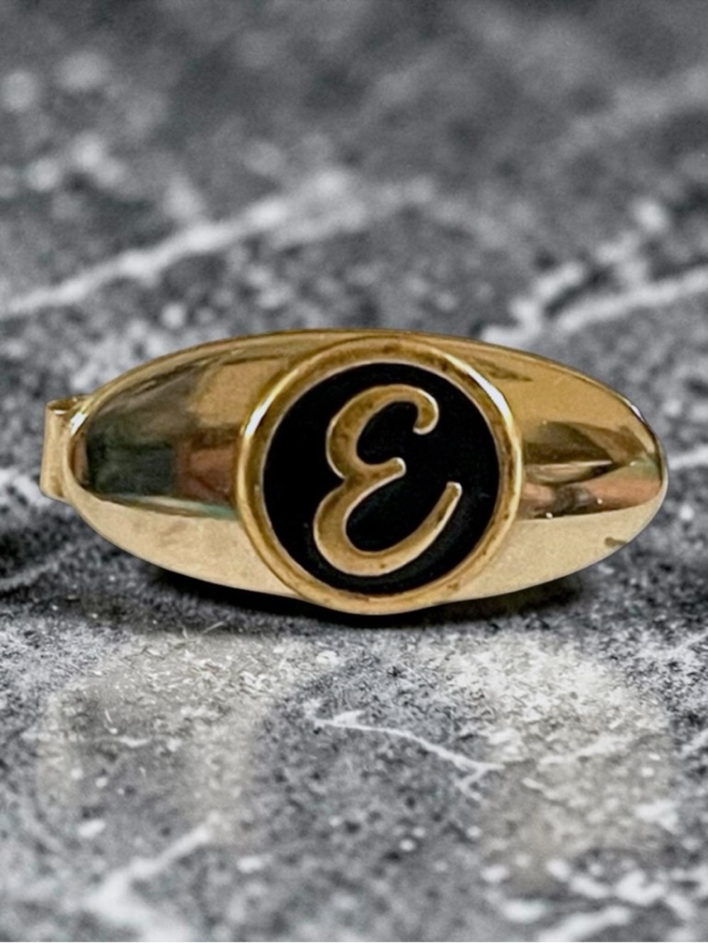 Vintage Gold Tone Initial Letter E Tie Clip Personalized Great Gift